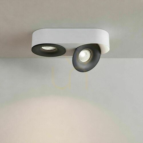 Kontrollera LED-takspotlight s.luce Santa Duo, svart, 2 ljuskällor, riktbar och dimbar, 22 W, 4000 K