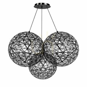 LED-ljuskrona s.luce Atom Cluster svart Ø 70 cm, 3000 K small 14