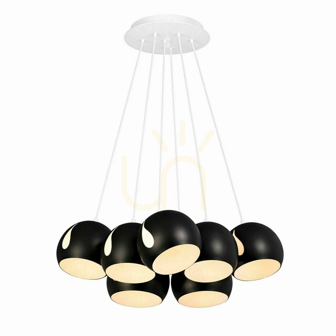 Förhandsvisning Pendellampa s.luce Ball med 7 ljuspunkter i koppar, Ø 20 cm, E27 Pendellampa s.luce Ball med 7 ljuspunkter i koppar, Ø 20 cm, E27