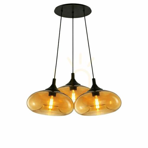 Kontrollera Pendellampa s.luce Cruet Cluster i flerfärgat glas, 3 ljuspunkter, E27