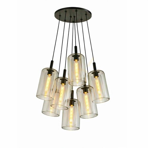 Kontrollera Pendellampa s.luce Cruet Cluster, 7-lågig i klart glas, E27
