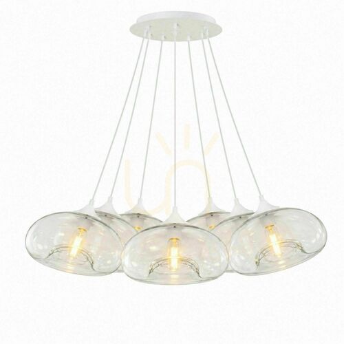 Kontrollera Pendellampa s.luce Cruet Cluster i transparent glas, 7 ljuspunkter, E27