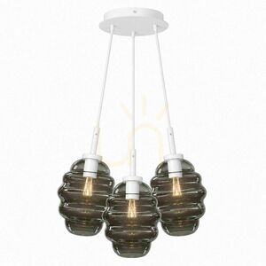 Glaspendellampa s.luce Echos med 3 ljuspunkter, flerfärgad, Ø 18 cm small 14