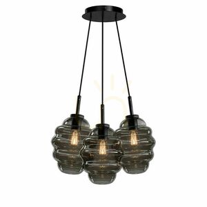 Glaspendellampa s.luce Echos med 3 ljuspunkter, flerfärgad, Ø 18 cm small 7