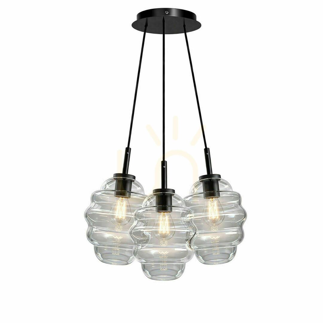 Kontrollera Pendellampa s.luce Echos Cluster i klart glas, 3 ljuspunkter, 3 × Ø 25 cm Pendellampa s.luce Echos Cluster i klart glas, 3 ljuspunkter, 3 × Ø 25 cm