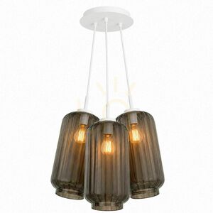 Pendellampa s.luce Velo Cluster i flerfärgat glas, 3 ljuspunkter, 3 × Ø 18 cm small 9