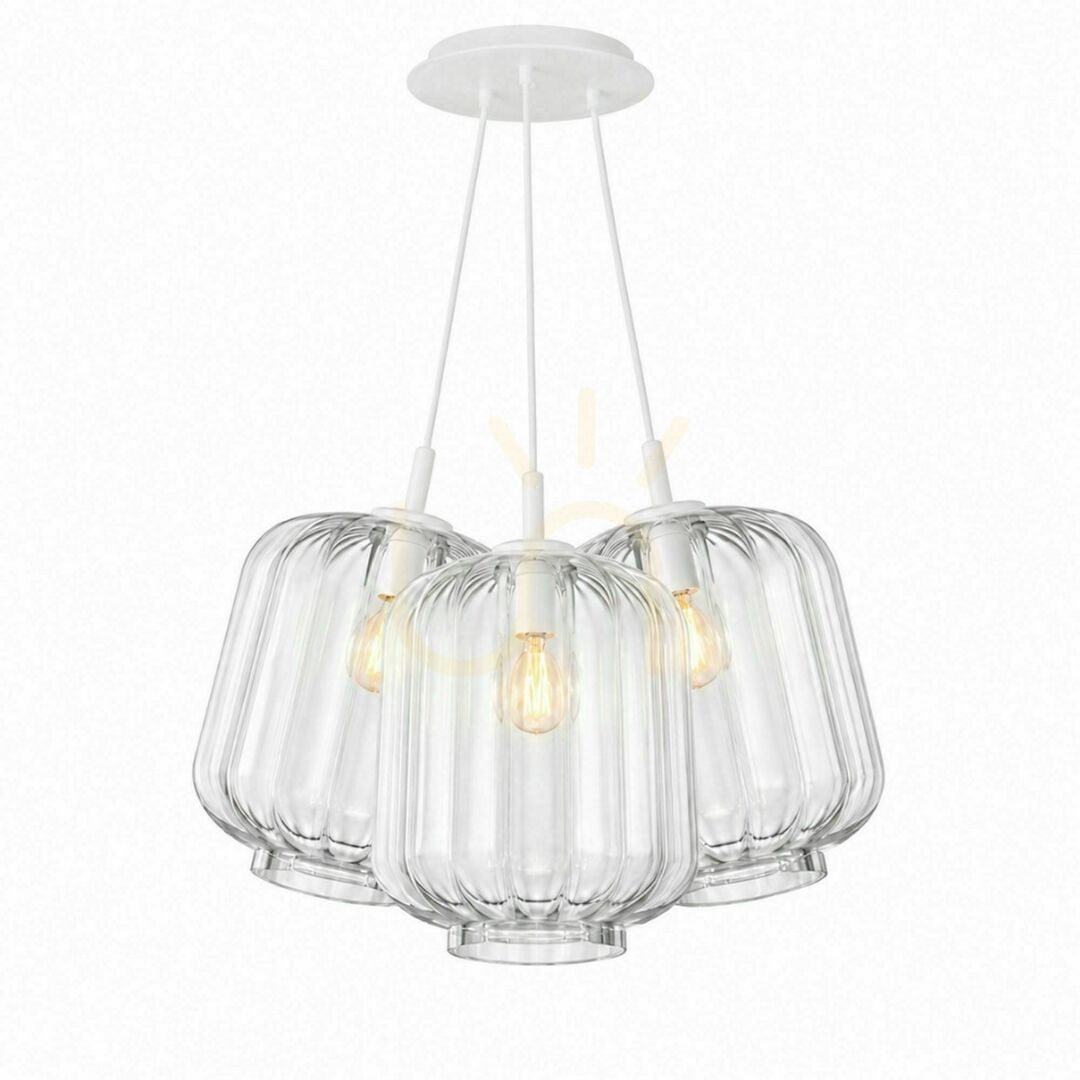 Kontrollera Pendellampa s.luce Velo Cluster i transparent glas, 3 ljuspunkter, 3 × Ø 25 cm Pendellampa s.luce Velo Cluster i transparent glas, 3 ljuspunkter, 3 × Ø 25 cm