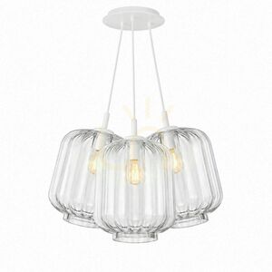 Glaspendellampa s.luce Velo Cluster 3 ljuspunkter, flerfärgad, Ø 25 cm small 11
