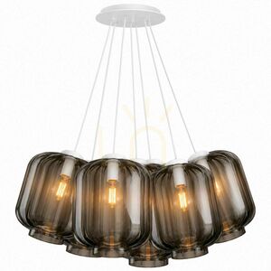 Pendellampa s.luce Velo Cluster i rökfärgat glas, 7 ljuspunkter, 75 cm small 9