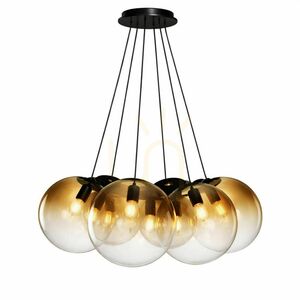Ljuskrona s.luce Orb Cluster med 7 ljuspunkter i transparent glas, 7 × Ø20 cm small 6