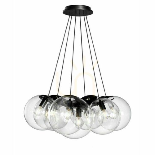 Kontrollera Ljuskrona s.luce Orb Cluster, 7 ljuspunkter, transparent glas, Ø 20 cm