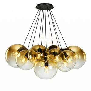 Ljuskrona s.luce Orb Cluster med 13 ljuspunkter, transparent glas, E27 small 9