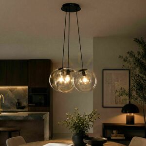Pendellampa s.luce Orb Cluster i klart glas, 3 ljuspunkter, 3 × Ø 30 cm small 2
