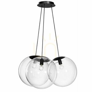 Pendellampa s.luce Orb Cluster i brunt glas, 3 ljuspunkter, 3 × Ø 40 cm small 3