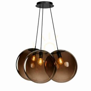 Pendellampa s.luce Orb Cluster med 3 glaskupor, koppar, 3 × Ø40 cm small 4