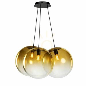 Pendellampa s.luce Orb Cluster med 3 glaskupor, koppar, 3 × Ø40 cm small 6