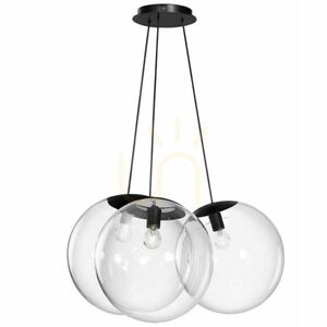 Pendellampa s.luce Orb Cluster med 3 ljuspunkter, brun, glas och metall, Ø 50 cm 3 Pendellampa s.luce Orb Cluster med 3 ljuspunkter, brun, glas och metall, Ø 50 cm small 3