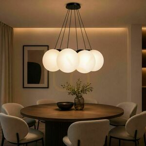 Ljuskrona s.luce Orb Cluster med 7 kupor i rökglas, 7 × Ø 30 cm small 3