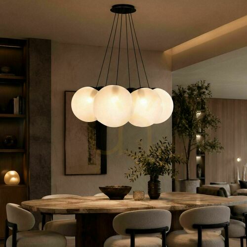 Kontrollera Ljuskrona s.luce Orb Cluster, 7 ljuspunkter, brun, glaskupor Ø 30 cm, E27