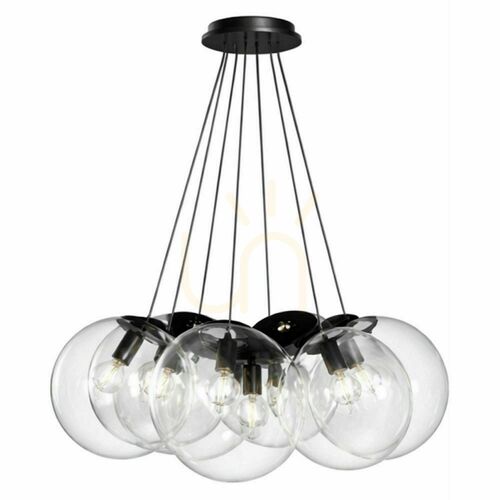 Kontrollera Ljuskrona s.luce Orb Cluster i transparent glas, 7 ljuspunkter, E27