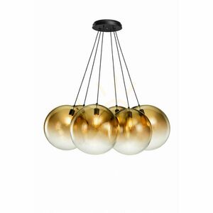 Pendellampa s.luce Orb Cluster med 7 ljuspunkter i vitt glas, Ø 50 cm, E27 small 3