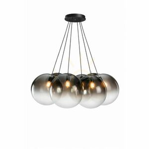 Pendellampa s.luce Orb Cluster med 7 ljuspunkter i vitt glas, Ø 50 cm, E27 small 7