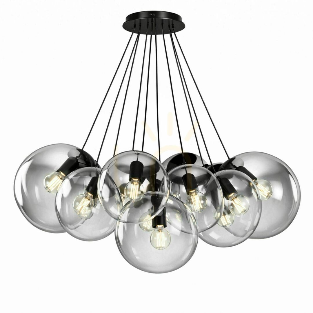Display Ljuskrona s.luce Orb Cluster i glas, guldfärgad, 13 ljuspunkter, Ø 30 cm Ljuskrona s.luce Orb Cluster i glas, guldfärgad, 13 ljuspunkter, Ø 30 cm