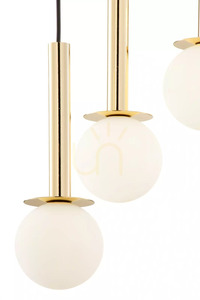 Takpendel Sigma Daisy 10 Antresola kaskad, svart och guld, vitt glas 42057 small 10