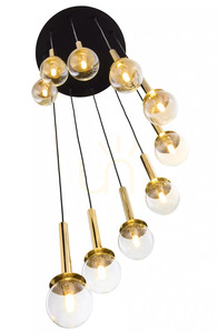 Takpendel Sigma Daisy 10 Antresola kaskad, svart och guld, klart glas 42058 small 13