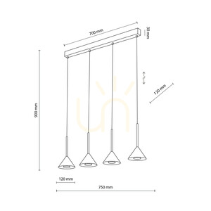 Cono Mini Sabia taklampa 4 XGU10 small 7