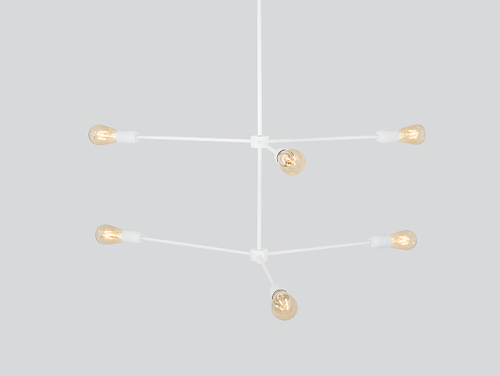 Kontrollera TRISO 6 hängande lampa - vit