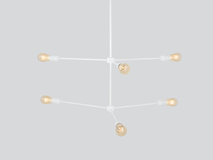 TRISO 6 hängande lampa - vit small 0