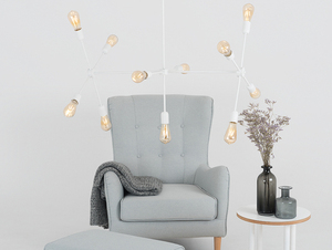 CustomForm TRISO 11 taklampa 11xE27 60W vit loft metall 93x57 cm justerbar nedhängning small 1