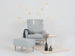 CustomForm TRISO 11 taklampa 11xE27 60W vit loft metall 93x57 cm justerbar nedhängning small 2
