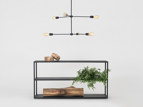 Kontrollera Pendellampa CustomForm Triso 6 svart 6-ljus industriell loft 80 cm