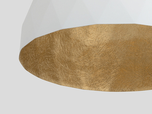 Hängande lampa LEONARD M - guld och vitt 4 Hängande lampa LEONARD M - guld och vitt small 4
