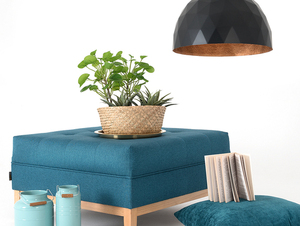 Hängande lampa LEONARD L - koppar-svart small 1