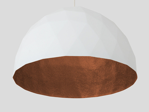 Hängande lampa LEONARD L - koppar-vit small 4