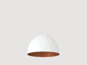 Hängande lampa LEONARD L - koppar-vit small 0