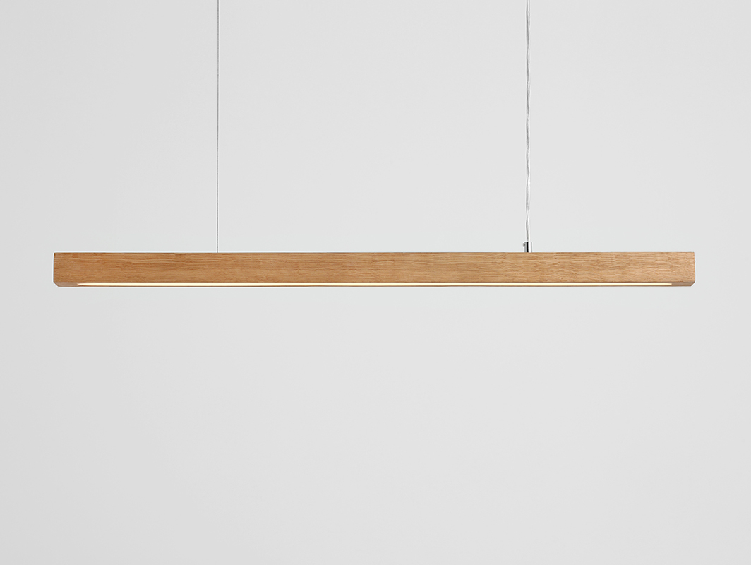 Kontrollera Hängande lampa LINE PLUS L WOOD LOW - ek Hängande lampa LINE PLUS L WOOD LOW - ek