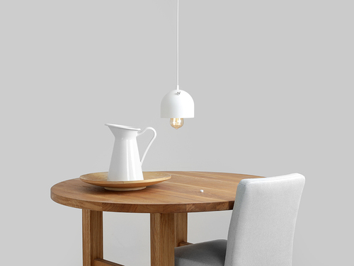 Kontrollera CustomForm POPO 1 vit pendellampa E27, skärm 15 cm