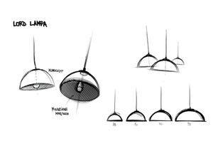 Hängande lampa LORD 50 - koppar-svart small 5