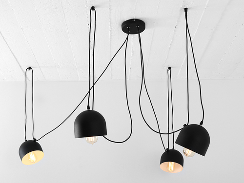 Kontrollera LOFT POPO 4 taklampa - svart E27