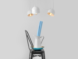Hängande lampa POPO 4 - vit small 1