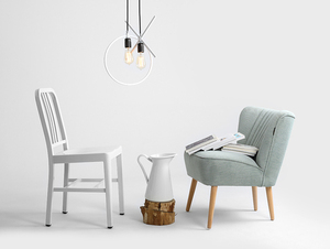 Enkel VETO hängande lampa, vit, rund 2 Enkel VETO hängande lampa, vit, rund small 2