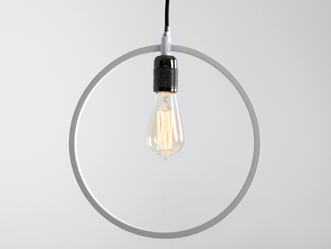 Display Enkel VETO hängande lampa, vit, rund Enkel VETO hängande lampa, vit, rund