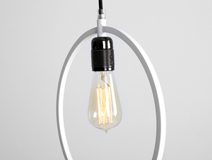 Enkel VETO hängande lampa, vit, rund 4 Enkel VETO hängande lampa, vit, rund small 4