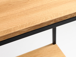 CustomForm JULITA SOLID WOOD 75-2F konsolbord i ek, svart, 100 cm small 4