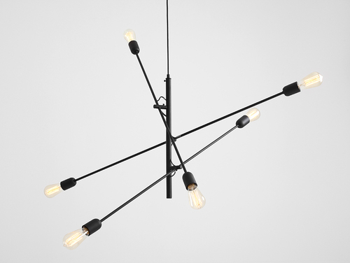 Kontrollera TWIGO 6 hängande lampa - svart