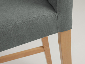CustomForm WILTON BAR 77 barstol – platinaklädsel, naturligt trä small 3